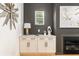 Stylish living room featuring custom cabinets, decor, and a modern fireplace at 156 Martha Ne Ave, Atlanta, GA 30317