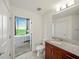 Bright bathroom with vanity, granite countertop, and bedroom view; perfect for modern living at 361 17Th Nw St # 1222, Atlanta, GA 30363