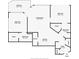Detailed floor plan showcasing the layout with bedrooms, bathrooms, kitchen, living room, and balcony at 361 17Th Nw St # 1222, Atlanta, GA 30363