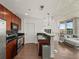 Open-concept kitchen featuring granite countertops and stainless steel appliances at 361 17Th Nw St # 1222, Atlanta, GA 30363