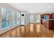 Bright living room with hardwood floors, large windows and a deck access at 239 Trail Nw Rd, Marietta, GA 30064
