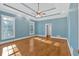 Spacious bedroom with hardwood floors, tray ceiling and natural light at 239 Trail Nw Rd, Marietta, GA 30064