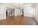 Elegant dining room with hardwood floors, and decorative wainscoting at 2480 Flint Creek Dr, Cumming, GA 30041