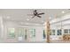 Bright living area with stone column, exterior access, and built-in storage at 2480 Flint Creek Dr, Cumming, GA 30041