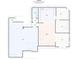 Floorplan showing layout of kitchen, bathroom, living room, and bedroom, including dimensions for the house at 2981 Cardinal Lake Dr, Duluth, GA 30096