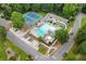 Aerial view of the neighborhood swimming pool and tennis courts at 3990 Admiral Dr, Chamblee, GA 30341