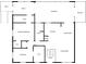 Upper floor plan showing the layout with dimensions for all rooms of the home at 3990 Admiral Dr, Chamblee, GA 30341