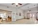 Open concept living room features tile flooring and high vaulted ceilings at 3990 Admiral Dr, Chamblee, GA 30341