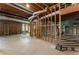 Unfinished basement with exposed framing, offering potential for customization and expansion at 4223 Wieuca Overlook Ne, Atlanta, GA 30342