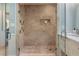 Modern walk-in shower with dual shower heads and tiled walls at 4223 Wieuca Overlook Ne, Atlanta, GA 30342