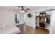 Bedroom features hardwood floors, a closet and view to bathroom at 9680 Ephesus Church Rd, Villa Rica, GA 30180