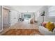 Open-concept living area featuring luxury vinyl floors and cozy decor, perfect for relaxation and entertaining at 3383 Campbell Se Rd, Smyrna, GA 30080