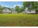 This backyard has a lush green lawn and mature trees at 798 Bankshire Dr, Suwanee, GA 30024