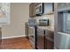 Modern kitchen with stainless steel appliances at 820 Lake Chase, Fairburn, GA 30213
