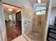Modern bathroom featuring glass shower doors, decorative tile, and neutral color palette at 3493 Wood Acres Blvd, Duluth, GA 30096