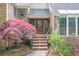 Entrance with stairs, iron railing, and beautiful Japanese Maple tree at 3493 Wood Acres Blvd, Duluth, GA 30096