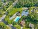 Aerial view of community amenities including a pool and tennis courts at 1220 Skipping Rock Sw Ln, Grayson, GA 30017