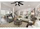 Open-concept living area with hardwood floors and modern decor at 2553 Creekwood Ter, Decatur, GA 30030