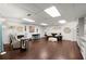A spacious basement with a decorative fireplace, recessed lighting, and stylish decorations at 2870 Abbottswell Dr, Alpharetta, GA 30022