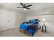 Bedroom with neutral colored walls, a ceiling fan and carpet at 2870 Abbottswell Dr, Alpharetta, GA 30022