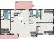 Detailed floor plan showing the layout of the home's bedrooms, bathrooms, and living spaces at 3132 Lunsford Cir, Covington, GA 30014
