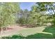 Lush backyard featuring mature trees and a sprawling lawn at 2930 Aquitania Ln, Cumming, GA 30040
