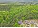 Aerial view highlighting a home's proximity to a dense green forest canopy, creating a sense of privacy at 1985 Chapel Estates Ln, Dacula, GA 30019