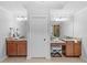 Spacious bathroom with double sinks, granite countertops, and a walk-in shower at 1985 Chapel Estates Ln, Dacula, GA 30019
