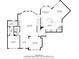 Detailed floor plan showing the layout of the first floor with living room, kitchen, and dining area dimensions at 1985 Chapel Estates Ln, Dacula, GA 30019
