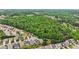 Expansive aerial view showcases a neighborhood bordering lush, mature trees at 1620 Diplomat Dr, Cumming, GA 30041