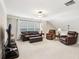 Spacious living area with a leather sofa, recliner, and large windows for ample natural light at 1620 Diplomat Dr, Cumming, GA 30041