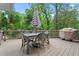 Relaxing deck with outdoor dining set perfect for enjoying the view at 10 Wyndham Dr, Sandy Springs, GA 30328