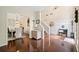 Inviting foyer with wainscoting, hardwood floors, and staircase at 160 Wentworth Dr, Canton, GA 30114
