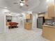 Large basement area featuring kitchen, and pool table at 1900 Chattahoochee Run Dr, Suwanee, GA 30024