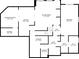 Floorplan showing the basement layout with a recreation room, kitchen, bedroom and storage at 1900 Chattahoochee Run Dr, Suwanee, GA 30024