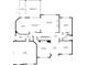 Floorplan outlining the layout of the first floor: kitchen, living room, dining, and garage at 1900 Chattahoochee Run Dr, Suwanee, GA 30024