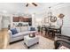 Open-concept living space with a view of the kitchen and dining area, ideal for modern living and entertaining at 155 Point View Dr, Canton, GA 30114