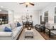 The home features an open floor plan with the living room, kitchen, and dining area all connected at 155 Point View Dr, Canton, GA 30114
