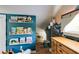 This playful Bedroom features built-in bookshelves and a whimsical mountain mural at 342 5Th Ne St, Atlanta, GA 30308