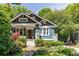 Charming craftsman-style home with blue exterior, inviting front porch, and beautiful landscaping at 342 5Th Ne St, Atlanta, GA 30308