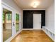 Entryway featuring herringbone accent wall and view to deck at 2805 Pineland Ave, Atlanta, GA 30340