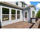 Wooden deck with gray siding on a home at 312 Wichita Way, Mcdonough, GA 30253