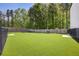 Community dog park is equipped with artificial turf and includes benches to ensure a clean and comfortable environment for residents at 690 Stickley Oak Way, Woodstock, GA 30189