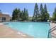 Community pool offers clear water and a large area for relaxation and recreation for residents to enjoy during the summer at 690 Stickley Oak Way, Woodstock, GA 30189