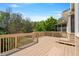 Open back deck overlooking the surrounding trees, and natural landscape at 4423 Windsor Oaks Cir, Marietta, GA 30066