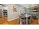 Dining area with hardwood floors, stainless steel appliances and views of the backyard at 502 Allgood Ne Rd, Marietta, GA 30060