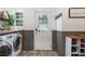 Mud room with washer and dryer, and convenient back door at 502 Allgood Ne Rd, Marietta, GA 30060