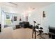 Basement featuring music equipment and a comfortable dark gray couch at 100 Karla Ct, Roswell, GA 30076