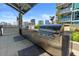 Beautiful stainless steel built in grill and countertop on outdoor deck at 923 Peachtree Ne St # 1625, Atlanta, GA 30309