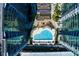 Overhead view showcases an outdoor pool area, complete with ample seating and meticulously kept greenery at 923 Peachtree Ne St # 1625, Atlanta, GA 30309